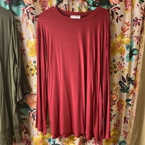 Long sleeve tee with slight bell sleeve